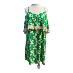 fab’rik Green Fringed Sundress